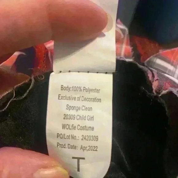 Halloween Wolfe Girl Costume includes dress (no belt) hood 2 shoe covers 3T - Picture 12 of 12